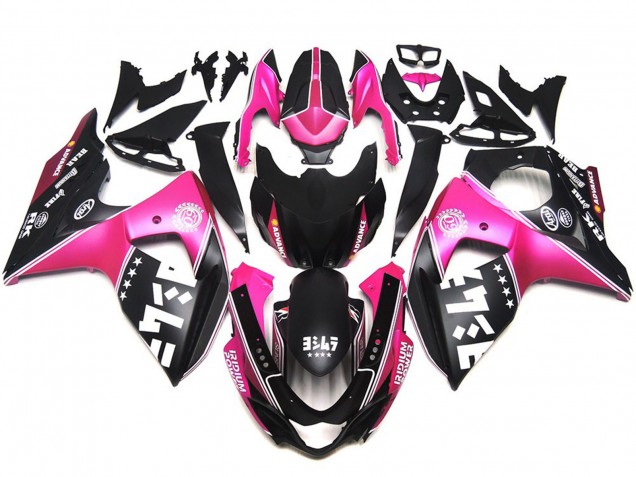 2009-2016 Logos Personnalisés Rose Mat GSXR 1000 Carénage Moto 2009-2016 Logos Personnalisés Rose Mat GSXR 1000 Carénage Moto