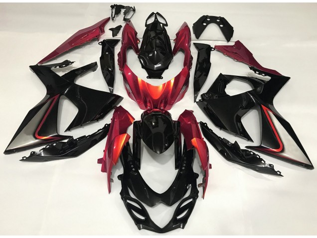 2009-2016 Orange Brûlé & Noir GSXR 1000 Carénage Moto 2009-2016 Orange Brûlé & Noir GSXR 1000 Carénage Moto