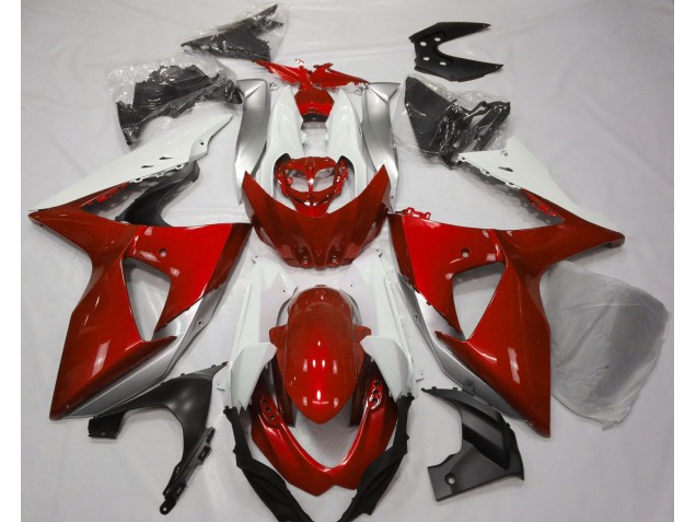 2009-2016 Rouge Brillant & Blanc GSXR 1000 Carénage Moto 2009-2016 Rouge Brillant & Blanc GSXR 1000 Carénage Moto