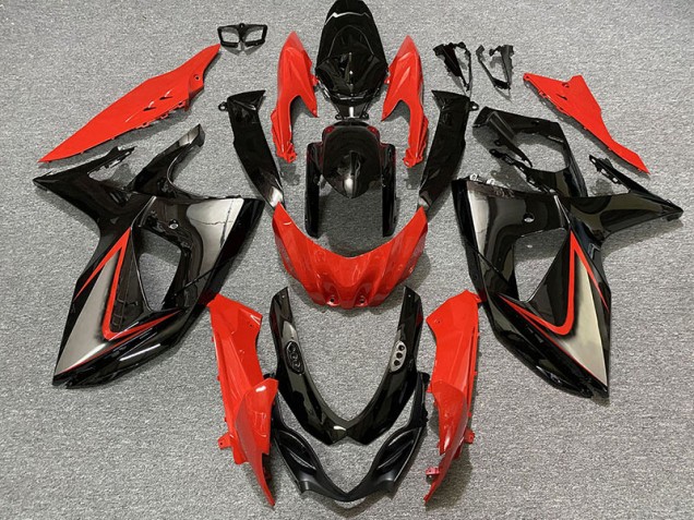 2009-2016 Rouge Brillant & Noir GSXR 1000 Carénage Moto 2009-2016 Rouge Brillant & Noir GSXR 1000 Carénage Moto