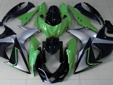 2009-2016 Vert Argent & Noir GSXR 1000 Carénage Moto