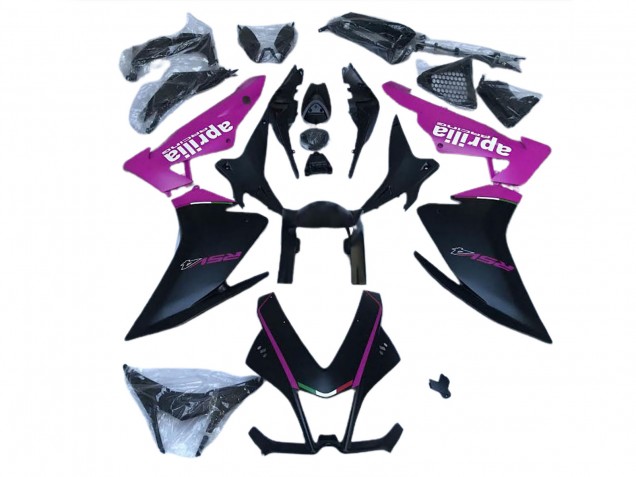 2010-2015 Noir Mat & Rose RSV4 1000 Carénage Moto 2010-2015 Noir Mat & Rose RSV4 1000 Carénage Moto