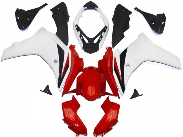 2011-2012 Brillant Rouge & Blanc CBR600F Carénage Moto 2011-2012 Brillant Rouge & Blanc CBR600F Carénage Moto