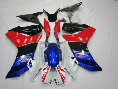 2011-2012 Rayure Dorée Tricolore CBR600F Carénage Moto