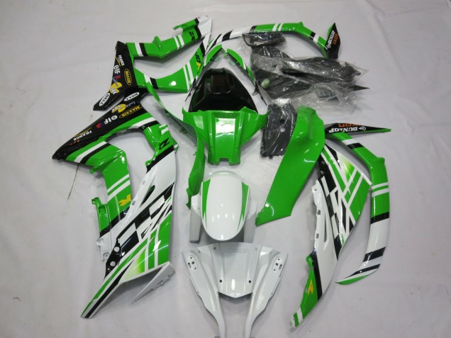 2011-2015 Vert Blanc Noir 1 ZX10R Carénage Moto 2011-2015 Vert Blanc Noir 1 ZX10R Carénage Moto