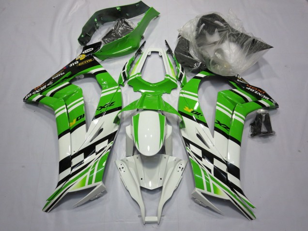 2011-2015 Vert Blanc Noir ZX10R Carénage Moto 2011-2015 Vert Blanc Noir ZX10R Carénage Moto