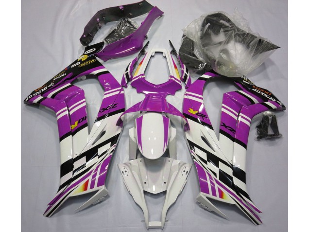 2011-2015 Violet Noir & Blanc ZX10R Carénage Moto 2011-2015 Violet Noir & Blanc ZX10R Carénage Moto