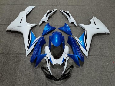 2011-2024 Bleu & Blanc GSXR 600-750 Carénage Moto