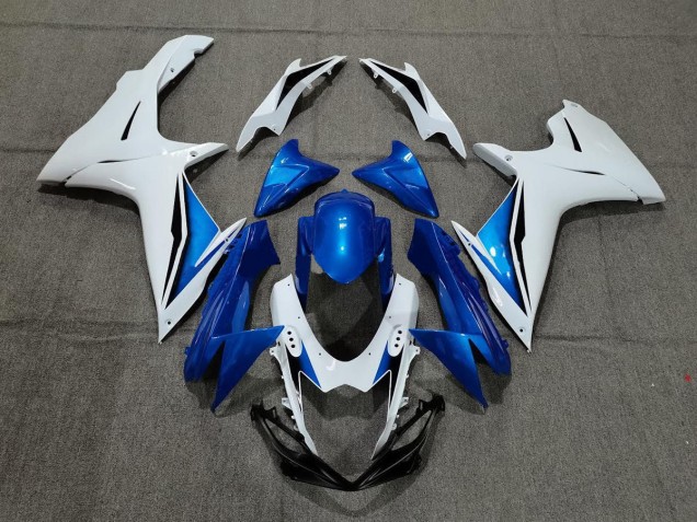 2011-2024 Bleu & Blanc GSXR 600-750 Carénage Moto 2011-2024 Bleu & Blanc GSXR 600-750 Carénage Moto