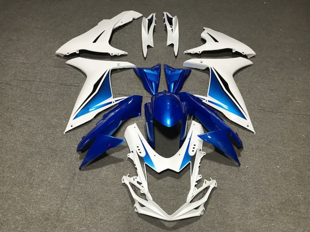 2011-2024 Bleu Blanc Personnalisé GSXR 600-750 Carénage Moto 2011-2024 Bleu Blanc Personnalisé GSXR 600-750 Carénage Moto