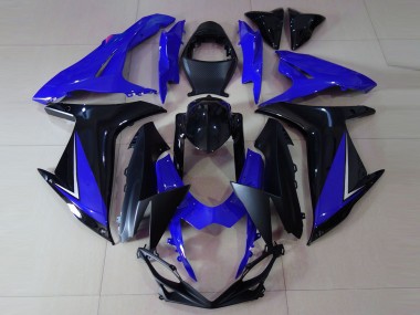 2011-2024 Bleu Brillant & Noir GSXR 600-750 Carénage Moto
