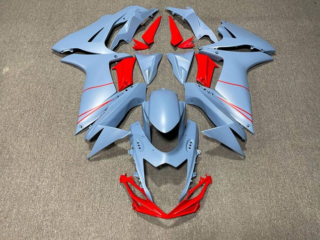 2011-2024 Bleu Ciel Mat & Rouge GSXR 600-750 Carénage Moto 2011-2024 Bleu Ciel Mat & Rouge GSXR 600-750 Carénage Moto