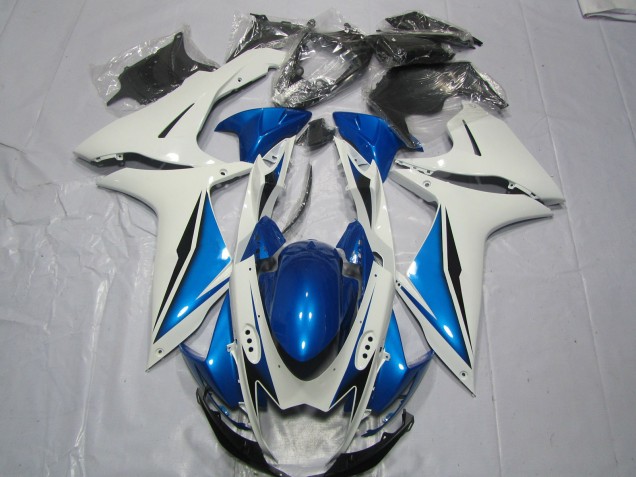 2011-2024 Bleu Clair & Blanc GSXR 600-750 Carénage Moto 2011-2024 Bleu Clair & Blanc GSXR 600-750 Carénage Moto