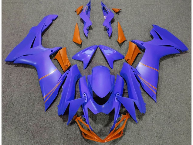 2011-2024 Bleu Océan Mat & Orange GSXR 600-750 Carénage Moto 2011-2024 Bleu Océan Mat & Orange GSXR 600-750 Carénage Moto