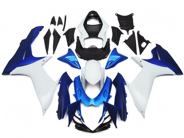 2011-2024 Kit De Style Uni Blanc & Bleu GSXR 600-750 Carénage Moto 2011-2024 Kit De Style Uni Blanc & Bleu GSXR 600-750 Carénage Moto