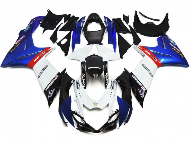 2011-2024 Logos Personnalisés Avec Bleu & Rouge GSXR 600-750 Carénage Moto 2011-2024 Logos Personnalisés Avec Bleu & Rouge GSXR 600-750 Carénage Moto