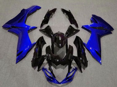 2011-2024 Noir Brillant & Bleu Aqua GSXR 600-750 Carénage Moto
