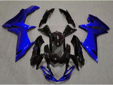 2011-2024 Noir Brillant & Bleu Aqua GSXR 600-750 Carénage Moto