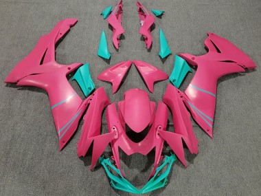 2011-2024 Rose Vif Mat & Bleu Sarcelle GSXR 600-750 Carénage Moto