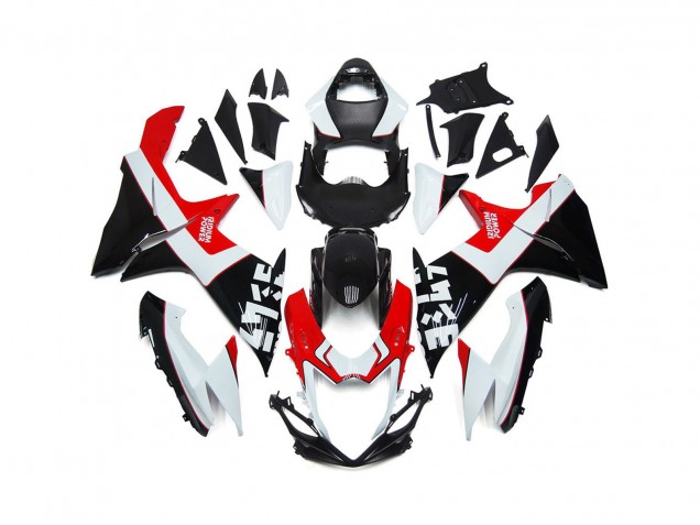 2011-2024 Rouge & Noir Personnalisés Avec Logos GSXR 600-750 Carénage Moto 2011-2024 Rouge & Noir Personnalisés Avec Logos GSXR 600-750 Carénage Moto