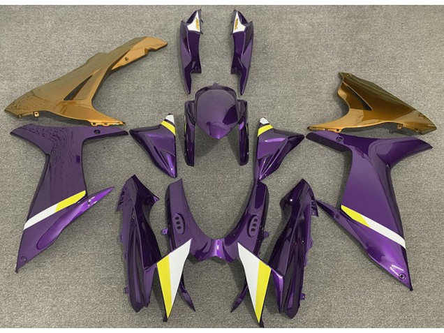2011-2024 Violet Brillant & Or GSXR 600-750 Carénage Moto 2011-2024 Violet Brillant & Or GSXR 600-750 Carénage Moto