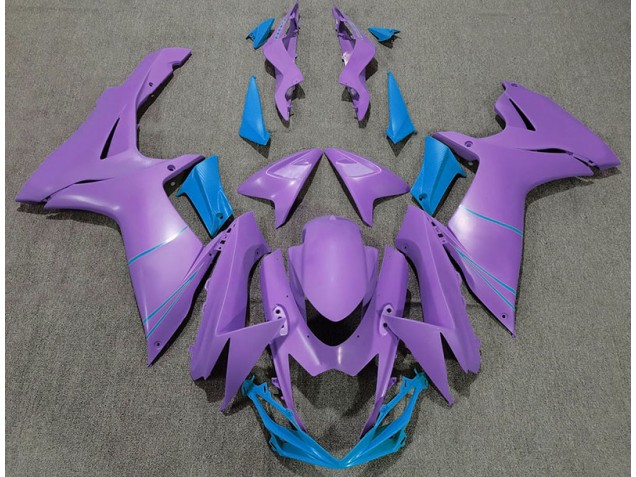 2011-2024 Violet Mat & Bleu GSXR 600-750 Carénage Moto 2011-2024 Violet Mat & Bleu GSXR 600-750 Carénage Moto