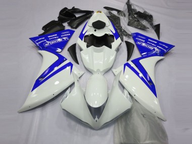 2012-2014 Blanc Brillant & Bleu R1 Carénage Moto