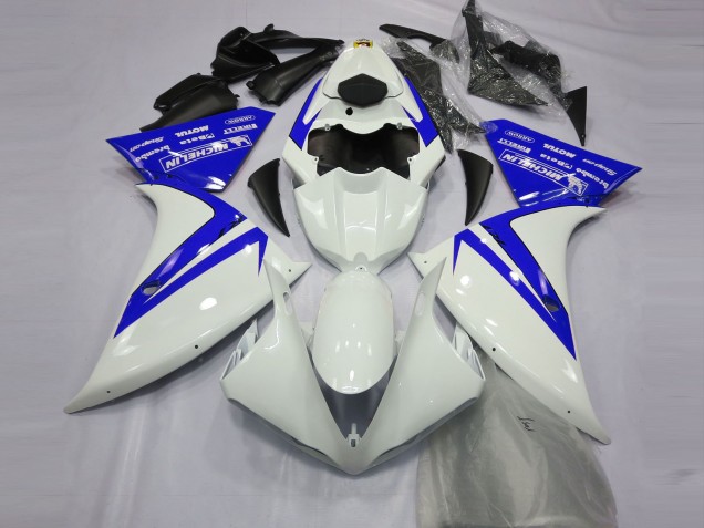 2012-2014 Blanc Brillant & Bleu R1 Carénage Moto 2012-2014 Blanc Brillant & Bleu R1 Carénage Moto