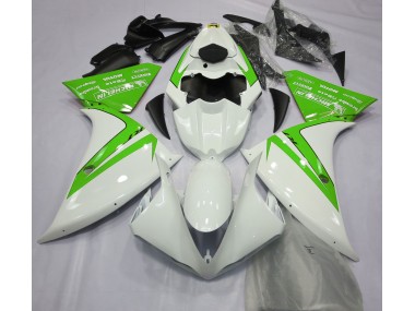 2012-2014 Blanc Brillant & Vert R1 Carénage Moto