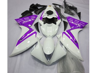 2012-2014 Blanc Brillant & Violet R1 Carénage Moto