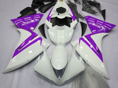 2012-2014 Blanc Brillant & Violet R1 Carénage Moto