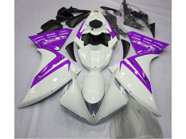 2012-2014 Blanc Brillant & Violet R1 Carénage Moto 2012-2014 Blanc Brillant & Violet R1 Carénage Moto