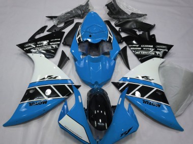 2012-2014 Bleu Clair Brillant Blanc & Noir R1 Carénage Moto
