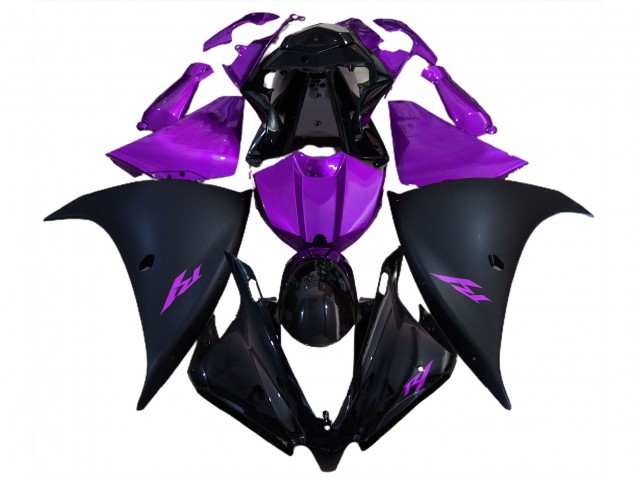 2012-2014 Noir Mat & Violet R1 Carénage Moto 2012-2014 Noir Mat & Violet R1 Carénage Moto