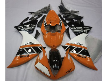 2012-2014 Orange Brillant Blanc & Noir R1 Carénage Moto