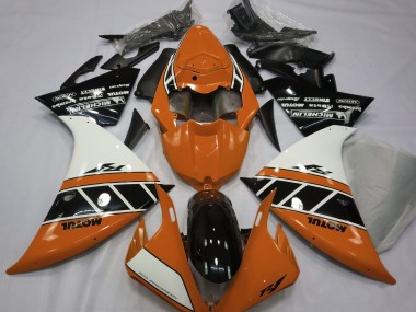2012-2014 Orange Brillant Blanc & Noir R1 Carénage Moto