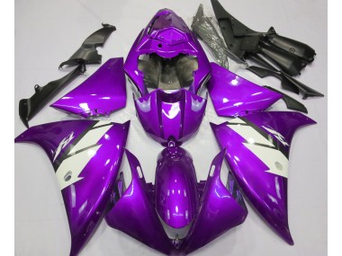 2012-2014 Violet Brillant & Blanc R1 Carénage Moto