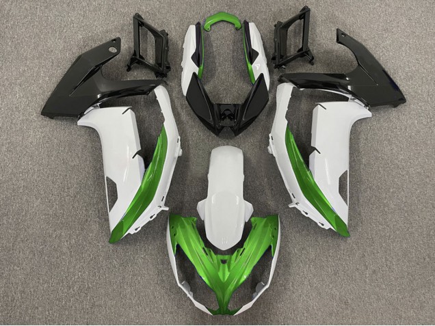 2012-2016 Blanc Brillant & Vert Ninja 650R Carénage Moto 2012-2016 Blanc Brillant & Vert Ninja 650R Carénage Moto