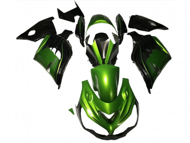 2012-2021 Vert Brillant & Noir ZX14R Carénage Moto 2012-2021 Vert Brillant & Noir ZX14R Carénage Moto