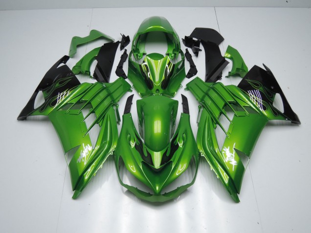 2012-2021 Vert Flamme ZX14R Carénage Moto 2012-2021 Vert Flamme ZX14R Carénage Moto