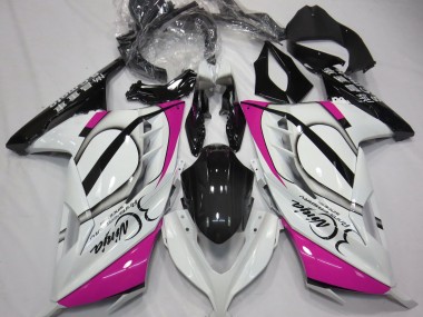 2013-2018 Blanc Brillant & Rose Ninja 300 Carénage Moto