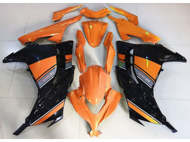 2013-2018 Lever Du Soleil Orange & Noir Ninja 300 Carénage Moto 2013-2018 Lever Du Soleil Orange & Noir Ninja 300 Carénage Moto