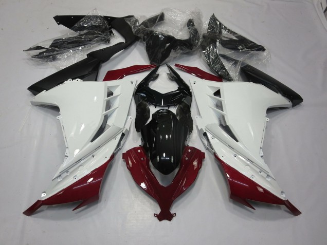 2013-2018 Marron & Blanc Ninja 300 Carénage Moto 2013-2018 Marron & Blanc Ninja 300 Carénage Moto