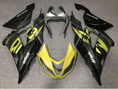 2013-2018 Noir Brillant & Jaune ZX6R Carénage Moto