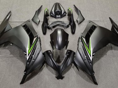2013-2018 Noir Mat & Vert Ninja 300 Carénage Moto