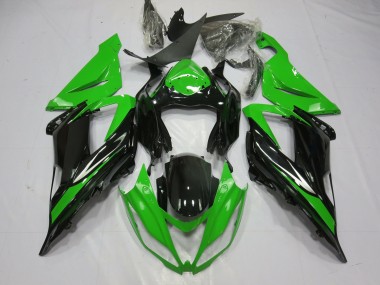 2013-2018 Noir & Vert ZX6R Carénage Moto
