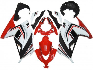 2013-2018 Rouge Blanc & Noir Brillant Ninja 300 Carénage Moto