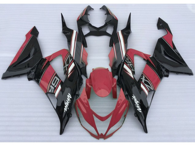 2013-2018 Rouge Brillant & Noir ZX6R Carénage Moto 2013-2018 Rouge Brillant & Noir ZX6R Carénage Moto