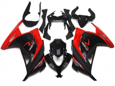 2013-2018 Rouge & Noir Brillant Ninja 300 Carénage Moto
