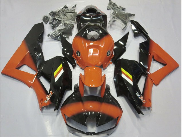 2013-2023 Orange Brillant & Fondu Noir CBR600RR Carénage Moto 2013-2023 Orange Brillant & Fondu Noir CBR600RR Carénage Moto